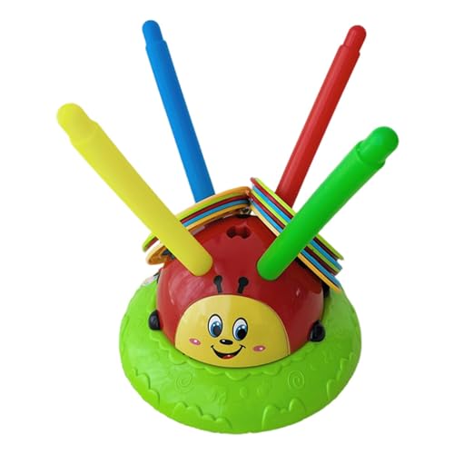 Vriusi Musikalischer Jump and Toss, 2 in 1 Ladybug Fun Toy, Summer Toys für Kinder, Games, Indoor Outdoor Equipment, Toddler Jumping Toy, Fun Activity for Boys Girls, Musical Outdoor Games von Vriusi