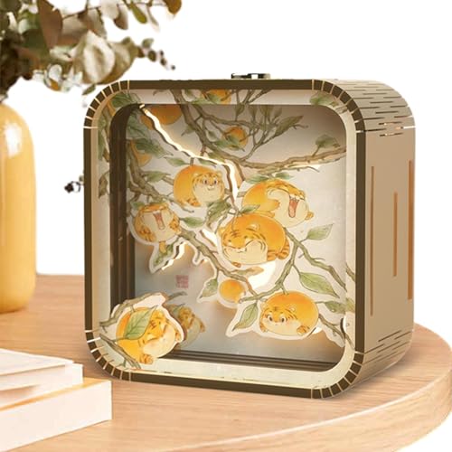 Vriusi Nightlight Holz Acryl Puzzle Kit Kreatives Handwerk Tisch Centerpieces Home Desk Decor Model Kits Einzigartige Nachtlichtdekoration Dekorative Puzzles Modell Kits für Erwachsene Artistic Home von Vriusi