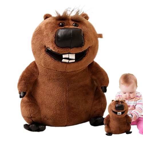 Vriusi Plüschtiere | Simulated Stuffed Beavers Toys Kissen für Kinder | Plüschpuppe, gefülltes Tierkissen für und Mädchen Zimmer, weiche Heimdekoration für Kinder von Vriusi