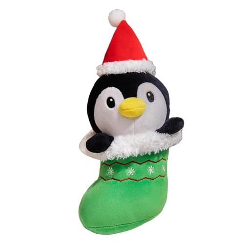 Vriusi Plush Christmas Stuffed Animals, 9.84 Inches Christmas Stuffed Animal Plush, Merry Christmas Throw Pillow, Christmas Tree Penguin Plush Toy, Animal for Christmas von Vriusi