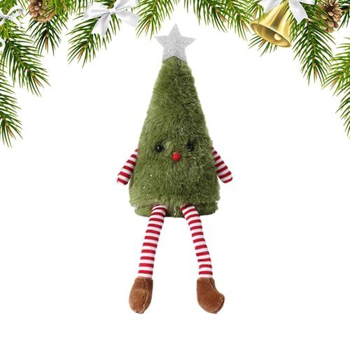 Vriusi Plush Doll Christmas Ornaments, Cute Plush Christmas Tree Dolls, Christmas Stuffed Plush Doll, Huggable Soft Stuffed Christmas Toy, Plush Christmas Tree Decorations for Holiday von Vriusi