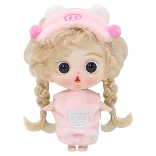 Vriusi Plush Rebirth Doll Ornament, Small Cartoon Reborn Doll with Pajamas and Movable Limbs, Cute Funny Reborn Doll, Kids Collectible Toys for Accompany, Suitable for Birthdays and Party von Vriusi