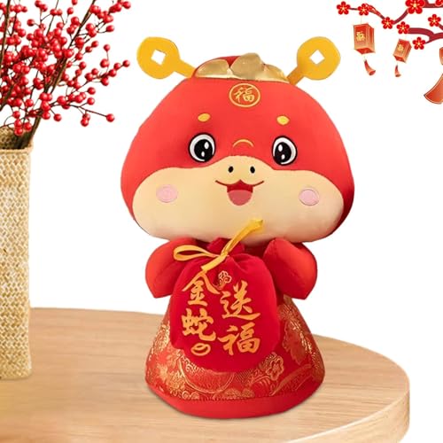 Vriusi Plush Snake | Mascot Red Snake Plush Toy | Soft New Year Snake Toy, 2025 Year of Snake Mascot Doll Stuffed Animals for Table, Sofa, Home Decor, Chinese New Year Decoration von Vriusi