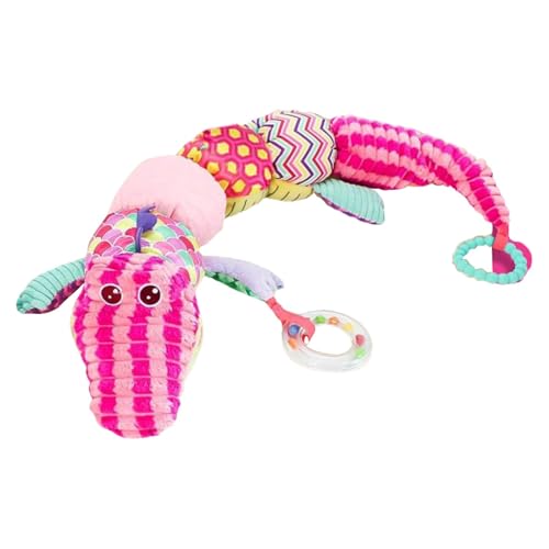 Vriusi Sensory Plush Animals, Baby, Baby Music Plush Doll, Musical Sensory Crocodile Toys With Crinkle, Caterpillar Height Ruler Baby Toys, Adorable Crinkle Multi-textures Plush Animal von Vriusi