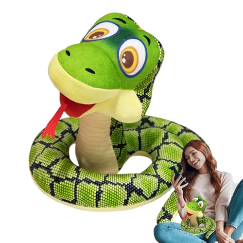 Vriusi Snake Doll Plush Pillow | Giant Snake Stuffed Animals | Entzückende Snake Doll Plush Pillow, 2025 Snake Doll Plush Pillow für Kinder, Mädchen, Cozy Plush Pillow for Kids' Rooms von Vriusi