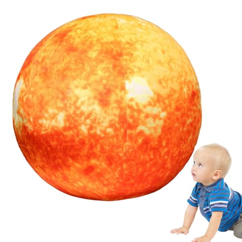 Vriusi Sun Stuffed Animal | Space Solar System Educational Moon Stuffed Animal | 10x10 Inches Huggable Home Decoration Throw Pillows, Soft Fun for Boys, Girls, Space-Themed Plush Toys von Vriusi