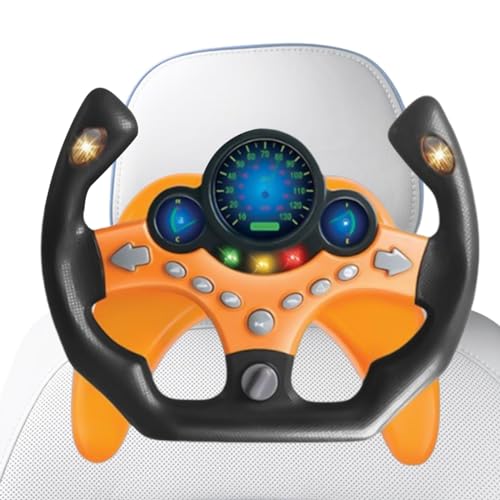 Vriusi Toddler Driving Toys, Toy Steering Wheel, Interactive Driving Toy, Kids Play Steering Wheels, Light And Sound Steering Wheel, Portable Driving Toys, Kids Interactive Steering Wheels von Vriusi