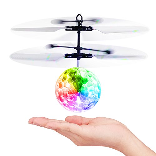 Fliegende Kugel Leuchtend, Fliegendes Spielzeug Flying Spinner Ball, der Helikopter Flugzeug Ferngesteuert Drohne Kinder Spiele Outdoor Indoor Geschenk Geburtstag Weihnachten Jungen Mädchen Teenager von Vrxeqi