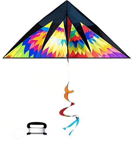 Kinder Flamme Delta Drachen Flugdrachen für Kinder und Erwachsene, 48x18.5Inch Set Leichtwind Einleiner Flugdrachen Freien Familienaktivtäten Beach Drachen mit Drachenschnur und Farbe Schwanz Kinder Flamme Delta Drachen Flugdrachen für Kinder und Erwachsene, 48x18.5Inch Set Leichtwind Einleiner Flugdrachen Freien Familienaktivtäten Beach Drachen mit Drachenschnur und Farbe Schwanz von Vspek