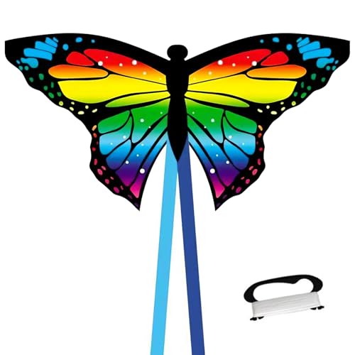 Schmetterling Drachen, Einfach zu Fliegen, Flugdrachen für Kinder und Erwachsene, Riesiger Drachen für Spiele und Familienspaß, Großer Stranddrachen mit 328 FT Schnurgriff Schmetterling Drachen, Einfach zu Fliegen, Flugdrachen für Kinder und Erwachsene, Riesiger Drachen für Spiele und Familienspaß, Großer Stranddrachen mit 328 FT Schnurgriff von Vspek