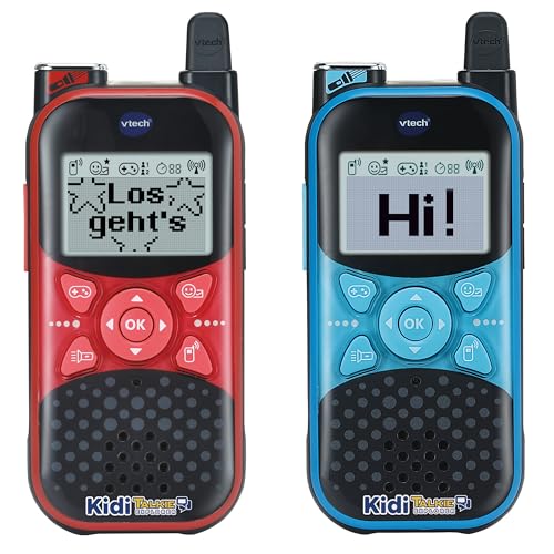 VTech KidiTalkie Explorer – Zwei 8-in-1 Walkie-Talkies mit integrierter Taschenlampe und lustigen Effekten – Für Kinder von 4-12 Jahren von Vtech