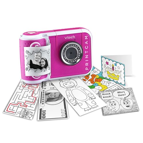 Vtech KidiZoom Print Cam pink – Sofortbild-Kinderkamera mit Druckfunktion,Selfie- und Videofunktion,Effekten,Spielen u. v. m. Für Kinder von 4-12 Jahren von Vtech