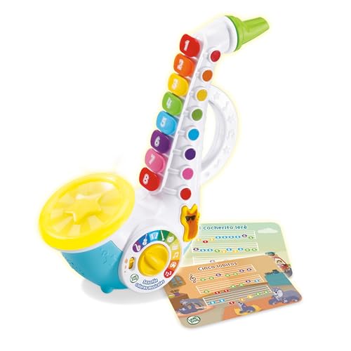 Leapfrog VTech Saxophon, Musikinstrument für Kinder, interaktives Saxophon mit 4 Liedern, Musikspielzeug, Geschenk für Kinder ab 18 Monaten, ESP-Version von Vtech