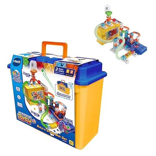 VTech Marble Rush Storage Box, Bauen und Aufbewahren, Transportkoffer, Teil der Rennstrecke, Bauspielzeug, Geschenk für Kinder ab 4 Jahren, ESP-Version von Vtech