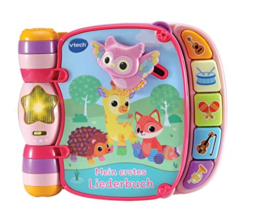 VTech Baby Mein erstes Liederbuch rosa – Kunterbuntes Buch mit 7 Seiten und beweglichen Elementen zum Spielen, Zuhören und Mitsingen – Für Kinder von 9-36 Monaten VTech Baby Mein erstes Liederbuch rosa – Kunterbuntes Buch mit 7 Seiten und beweglichen Elementen zum Spielen, Zuhören und Mitsingen – Für Kinder von 9-36 Monaten von VTech Baby