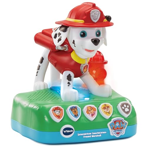 VTech PAW Patrol - Interaktiver Geschichten-Freund Marshall – Mit der Figur spannenden Geschichten zuhören und interaktive Rettungsmissionen meistern – Für Kinder von 3-6 Jahren von Vtech