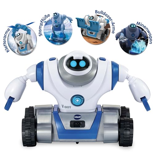 VTech V-Bot – 5-in-1 Roboter mit motorisierten Funktionen und spannenden Missionen – Für Kinder von 5-12 Jahren von Vtech