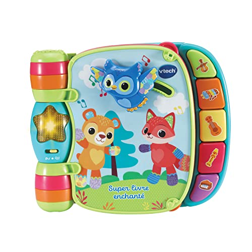 VTech - Super Buch Enchanté des Baby Loulous, blau, interaktives Buch für Babys – 6/36 Monate – Version FR von Vtech