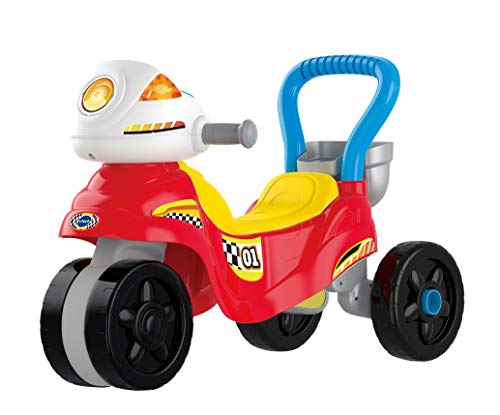 VTech 3 in 1 Ride with Me Motorrad, Baby Walker für Kleinkinder, Interaktives Spielzeug für sensorisches Spielen, Lernspiele mit Musik, Ride On Spielzeug für Rollenspiel, geeignet ab 12 Monaten von Vtech