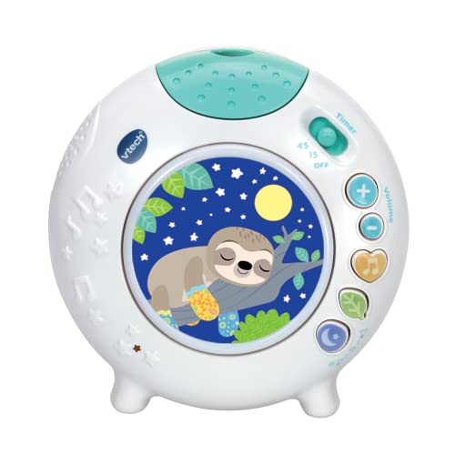 VTech Baby Sleepy Faultier Kinderbett Licht mit Bunte Lichtmuster Projektion Natur Geräusche Beruhigende Schlaflieder Tragbares Geschenk für Babys 0 3 6 12 Monate + Englische Version von Vtech