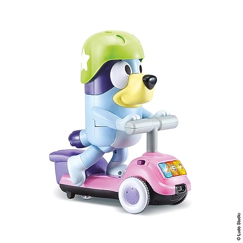 VTech - Bluey, Trotti-Bluey interaktiv, interaktiver Hund auf Roller, Anime-Figur, 27 cm, elektronisches Spielzeug, Geräusche und Lichter, Geschenk für Kinder von 3 Jahren bis 7 Jahren – Inhalt in von Vtech