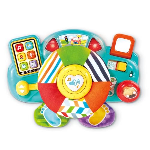 VTech - Lenkrad für Baby-Pilote, Lenkrad für Kinder, interaktiv und Musik, sensorisches Erlebnis, Spielzeug für Kinderwagen und Autositz, Geschenk für Babys, ab 6 Monaten – Inhalt in Französisch VTech - Lenkrad für Baby-Pilote, Lenkrad für Kinder, interaktiv und Musik, sensorisches Erlebnis, Spielzeug für Kinderwagen und Autositz, Geschenk für Babys, ab 6 Monaten – Inhalt in Französisch von Vtech