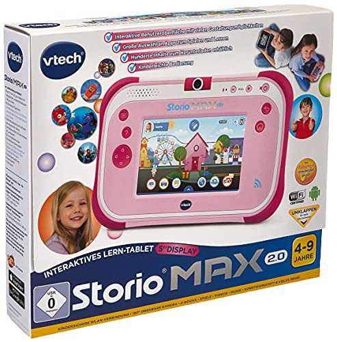 Vtech 80-108854 - Storio MAX 2.0 pink, Kindertablet, Lernspielzeug von Vtech