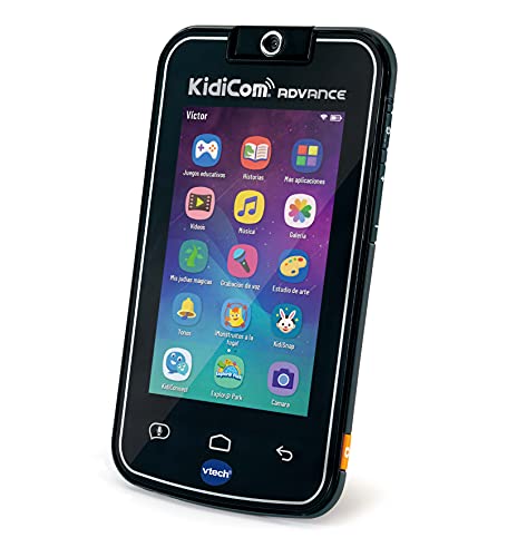 VTech Kidicom Advance, Smart Gerät für Kinder, 12,7 cm (5 Zoll) HD-Touchscreen, 180° drehbares Objektiv für Fotos, Selfies und Videos, Kindersicherung, Spiele, Schwarz (80-186622) von Vtech