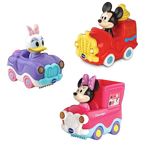 Vtech 80-406504 TUT TUT Baby Flitzer - Disney Set 2 (Mickys Feuerwehrauto, Minnies Eiswagen, Daisys Cabrio) von Vtech