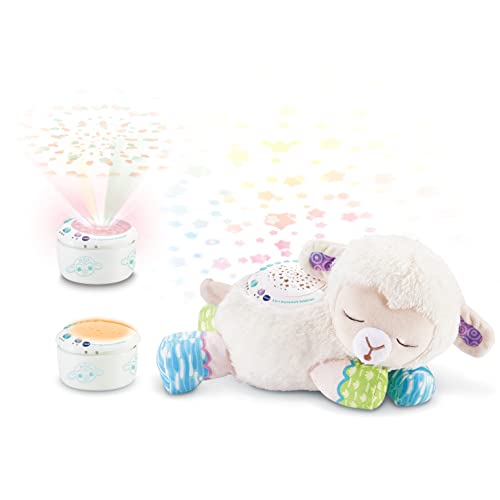 Vtech Baby 3-in-1 Sternenlicht-Schäfchen – Kuschelige Spieluhr-Einschlafhilfe mit Licht-Projektor, Musik und Geräuschen – Für Kinder ab der Geburt von VTech Baby