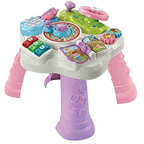 VTech Baby Aktivitäten-Set, zweilagig, Rosa, Tische und große Mittelstücke Eveil 1. Alters, 80-181585, Mehrfarbig von Vtech