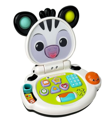 VTech Baby Discovery Zebra Laptop Interaktives Baby Spielzeug mit Lichtern Musik Buchstaben Zahlen 2 Modi Motorik Entwicklung Geschenk für 3 6 9 12 Monate + Englische Version VTech Baby Discovery Zebra Laptop Interaktives Baby Spielzeug mit Lichtern Musik Buchstaben Zahlen 2 Modi Motorik Entwicklung Geschenk für 3 6 9 12 Monate + Englische Version von Vtech