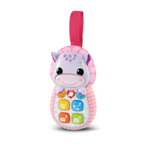 VTech Allô Baby Toudoux Rosa, erstes sprechendes Babytelefon, musikalisch und interaktiv, sensorisches Erlebnis, Nomadenspielzeug, Babygeschenk, ab 6 Monaten – Inhalt in Französisch von Vtech