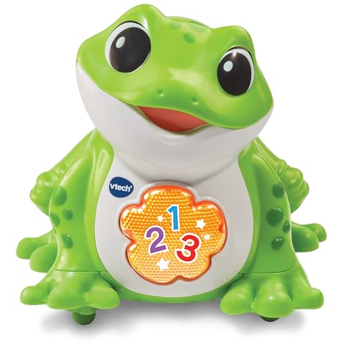 Vtech Baby Hüpfspaß-Frosch – Sprechender, hüpfender Frosch mit 3 gesungenen Liedern und 12 Melodien – Für Kinder von 12-36 Monaten von VTech Baby