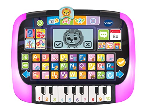 Vtech Baby Lern- und Musiktablet - Sprechendes, musikalisches Tablet mit 12 Lernaktivitäten und leuchtendem Rahmen - Zum Lernen von Wörtern, Buchstaben, Zahlen - Für Kinder von 2-5 Jahren, Mehrfarbig von VTech Baby