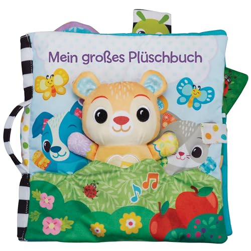 VTech Baby Mein großes Plüschbuch – Fühlbuch/Soundbuch mit Musik und Geräuschen – Stoffbuch mit beweglichen Elementen – Motorik- und Sensorik-Spielzeug – Für Babys und Kinder von 3-24 Monaten von Vtech