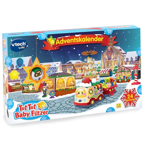 VTech Baby Tut Tut Baby Flitzer - Adventskalender – Mit tollen Überraschungen aus der Welt der Tut Tut Baby Flitzer – Für Kinder von 1-5 Jahren von Vtech