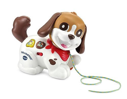 VTech Baby Walk & Woof Puppy Hundespielzeug mit Musik, Buchstaben und Sätzen, interaktives Geschenk für Babys ab 1, 2, 3 Jahren und älter von Vtech