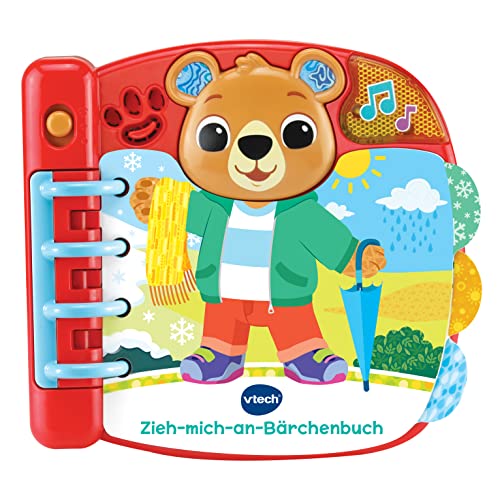 VTech Baby Zieh-Mich-an-Bärchenbuch – Interaktives Buch mit Lerninhalten zum Wetter – Mit Liedern und Melodien – Für Kinder von 12-36 Monaten von Vtech