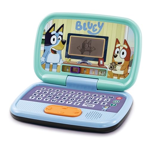 VTech Blue Aktivitätencomputer, Kindercomputer mit Hintergrundbeleuchtung, 10 Aktivitäten und Lernspiele, Geschenk für Kinder von 3 bis 7 Jahren, Inhalt auf Spanisch von Vtech