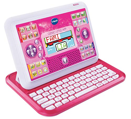 VTech Genio Little App, Lernspielzeug zum Lernen, Lernen, Tablet-PC zum Spielen in Zwei verschiedenen Modi, 80 Buchstaben, Englisch, Mathematik, Wissenschaften, Rosa (80-15557) von Vtech