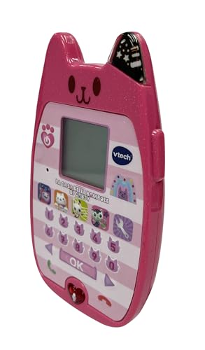 VTech Il Miaoraviglioso Telefon von Gabby, Smartphone für Kinder mit 4 Spielen, sprechen und Spielen mit Gabby, numerische Tastatur zum Lernen des Zählens, italienische Sprache, Batterien im von Vtech