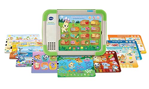 VTech Interaktives Lernkartenboard – Lernboard mit FSC®-zertifiziertem Holz, 10 doppelseitigen Lernkarten, einer Lernseite, 800 Touch-Punkten und 3 Spielmodi – Für Kinder von 3-6 Jahren von Vtech