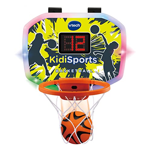 VTech - KidiSports Basketball, interaktiver Basketballkorb, Spielzeug für Kinder ab 5 Jahren, Multiplayer, 5 Spielmodi, 2 Stunden Spielzeit, Herausforderungen, Wettbewerbe, ESP Version (3480-541622) von Vtech