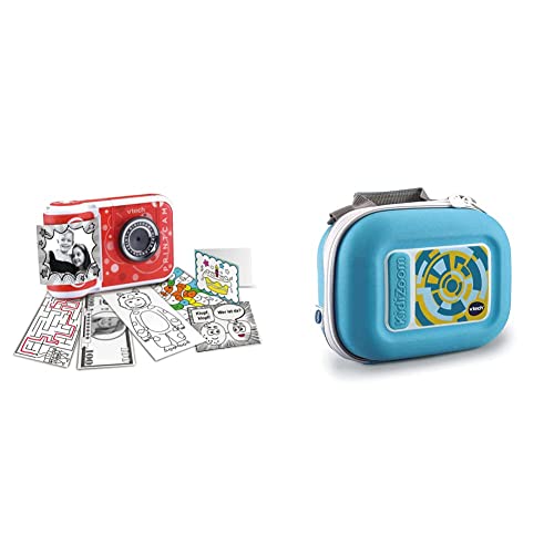 VTech KidiZoom Print Cam – Sofortbild-Kinderkamera mit Druckfunktion, Selfie- und Videofunktion, 4-12 Jahren & KidiZoom Tragetasche - Vtech 417349 Kinderkamera, Mehrfarbig von Vtech