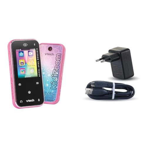 VTech KidiZoom Snap Touch pink – Kinderkamera im Smartphone-Format mit Touchscreen – Für Kinder von 6-12 Jahren + VTech USB-C Netzadapter VTech KidiZoom Snap Touch pink – Kinderkamera im Smartphone-Format mit Touchscreen – Für Kinder von 6-12 Jahren + VTech USB-C Netzadapter von Vtech