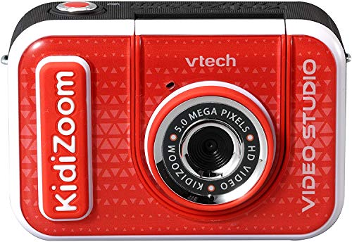 VTech Kidizoom Video Studio HD rot – Kinderkamera mit Greenscreen, Stativ, Effekten, Selfielinse und vielem mehr – Für Kinder von 5-12 Jahren von Vtech