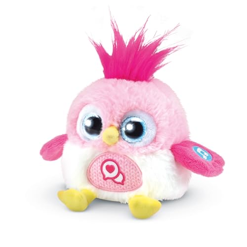 VTech LoLibirds Rose, interaktives Plüschtier Vogel zum Aufstellen auf die Schulter, Bunte leuchtende Augen, kuscheliger Begleiter, der die Stimme wiederholt und wechselt, Geschenk für Kinder von 4 von Vtech