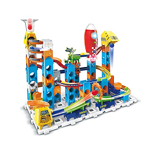 VTech - Marble Rush, elektronische Kugelbahn, Rocket Set Electronic M100E, Bauspiel, 79-teilig, 10 Kugeln, Geschenk für Kinder ab 4 Jahren – Inhalt auf Französisch von Vtech