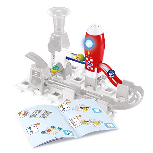 VTech Marble Rush - Erweiterung Lights and Sounds-Rakete – Interaktives Kugelbahn-Erweiterungsset mit Rakete – Kompatibel mit Allen Marble Rush Sets – Für Kinder von 4-12 Jahren von Vtech